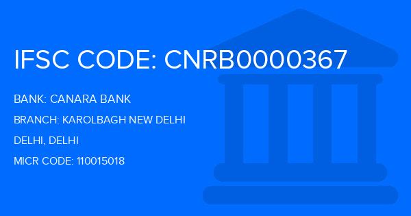 Canara Bank Karolbagh New Delhi Branch IFSC Code