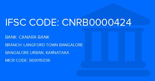 Canara Bank Langford Town Bangalore Branch IFSC Code