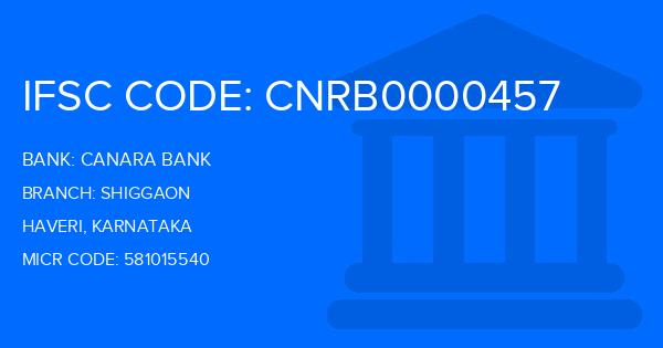 Canara Bank Shiggaon Branch IFSC Code