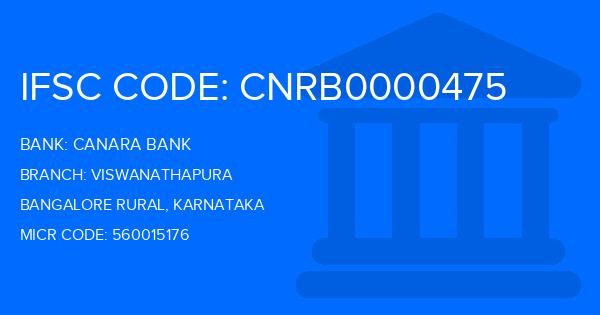 Canara Bank Viswanathapura Branch IFSC Code
