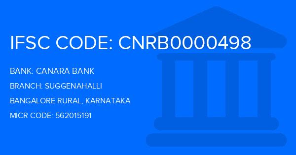 Canara Bank Suggenahalli Branch IFSC Code
