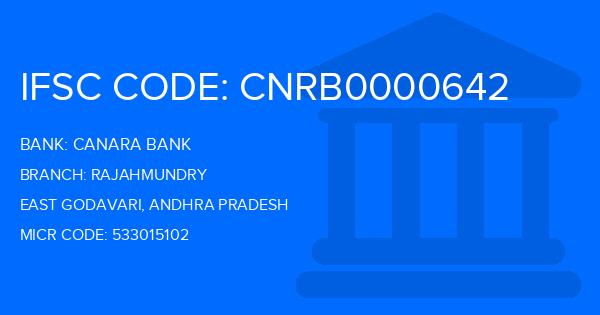Canara Bank Rajahmundry Branch IFSC Code