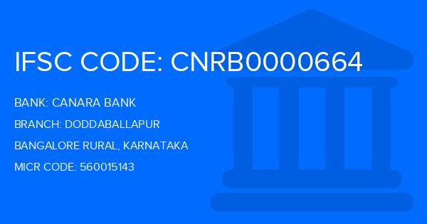 Canara Bank Doddaballapur Branch IFSC Code