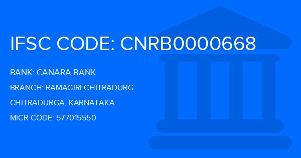 Canara Bank Ramagiri Chitradurg Branch IFSC Code