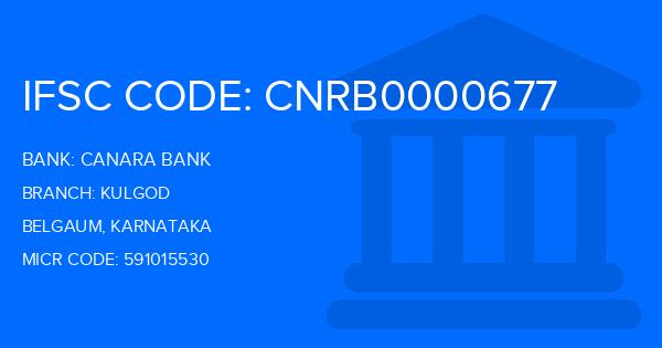 Canara Bank Kulgod Branch IFSC Code