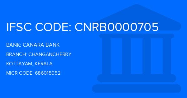 Canara Bank Changancherry Branch IFSC Code