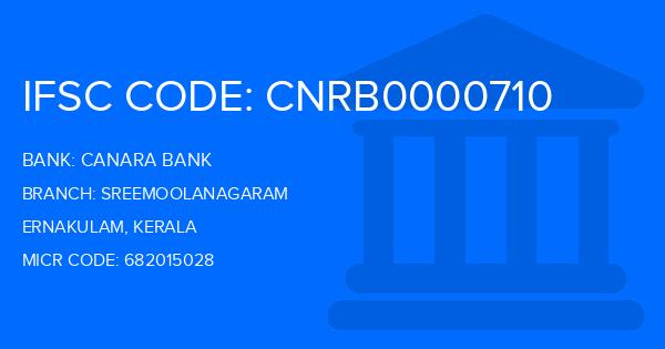 Canara Bank Sreemoolanagaram Branch IFSC Code