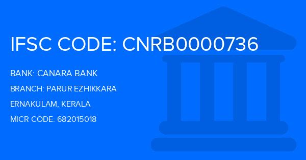 Canara Bank Parur Ezhikkara Branch IFSC Code