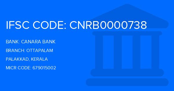 Canara Bank Ottapalam Branch IFSC Code
