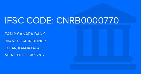 Canara Bank Gauribidnur Branch IFSC Code