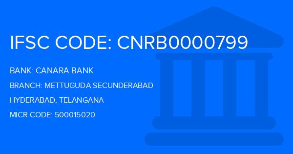 Canara Bank Mettuguda Secunderabad Branch IFSC Code