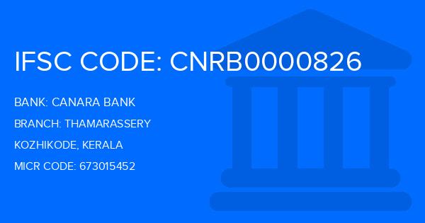 Canara Bank Thamarassery Branch IFSC Code