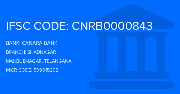 Canara Bank Shadnagar Branch IFSC Code