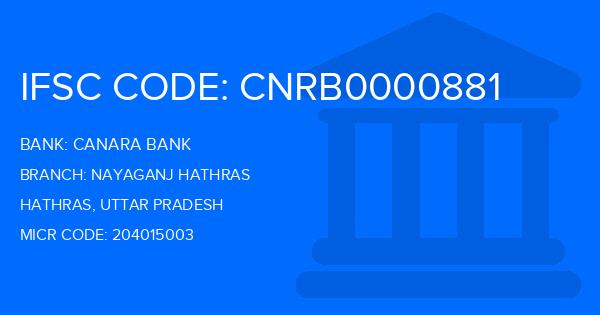 Canara Bank Nayaganj Hathras Branch IFSC Code