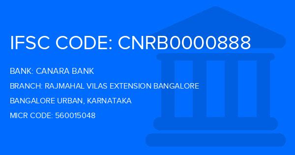 Canara Bank Rajmahal Vilas Extension Bangalore Branch IFSC Code