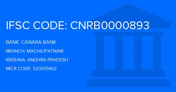 Canara Bank Machilipatnam Branch IFSC Code