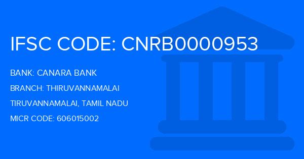 Canara Bank Thiruvannamalai Branch IFSC Code