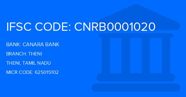 Canara Bank Theni Branch IFSC Code