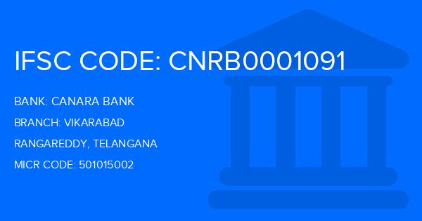 Canara Bank Vikarabad Branch IFSC Code