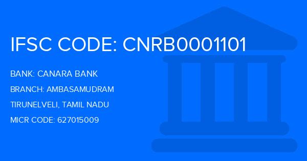 Canara Bank Ambasamudram Branch IFSC Code