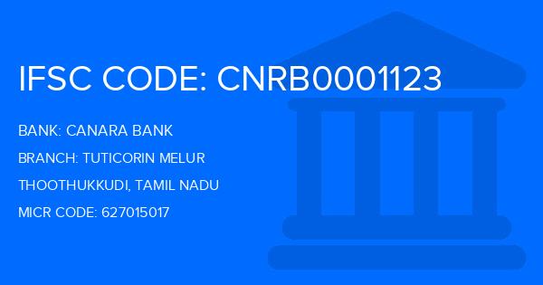 Canara Bank Tuticorin Melur Branch IFSC Code