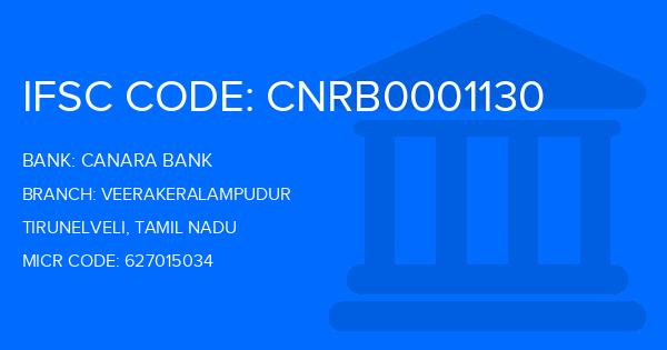 Canara Bank Veerakeralampudur Branch IFSC Code