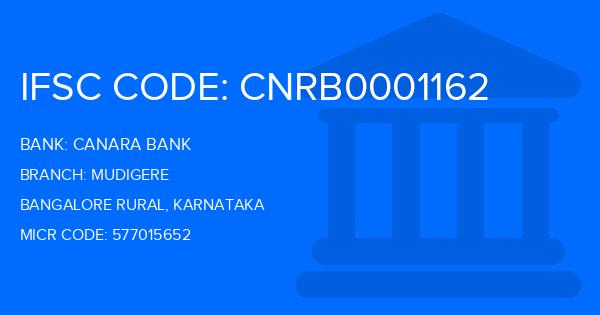 Canara Bank Mudigere Branch IFSC Code