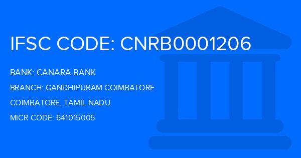 Canara Bank Gandhipuram Coimbatore Branch IFSC Code