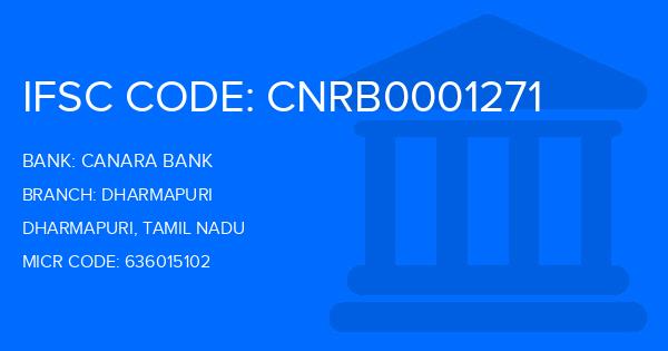 Canara Bank Dharmapuri Branch IFSC Code