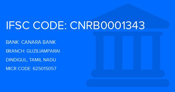 Canara Bank Guziliamparai Branch IFSC Code