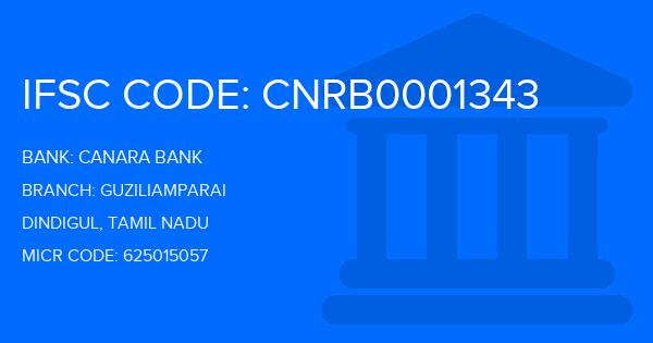 Canara Bank Guziliamparai Branch IFSC Code