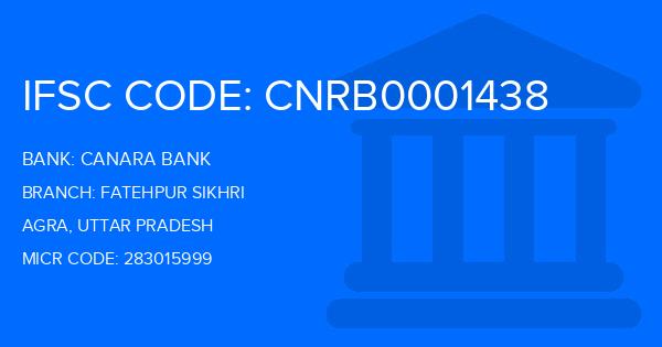 Canara Bank Fatehpur Sikhri Branch IFSC Code