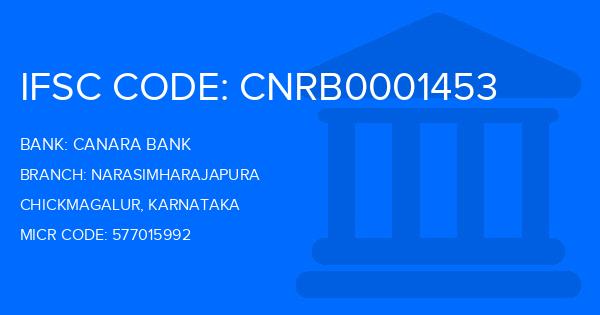 Canara Bank Narasimharajapura Branch IFSC Code