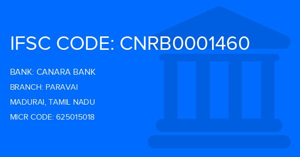 Canara Bank Paravai Branch IFSC Code