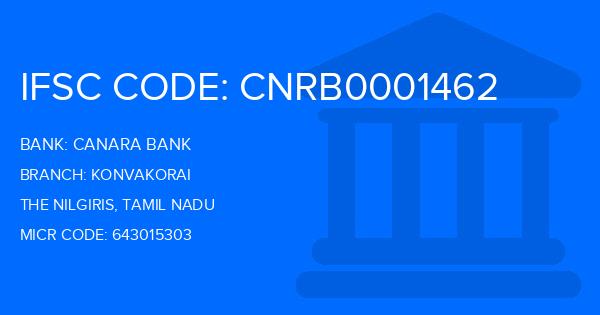 Canara Bank Konvakorai Branch IFSC Code