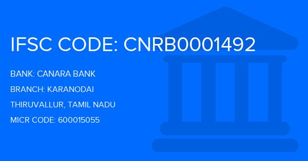 Canara Bank Karanodai Branch IFSC Code