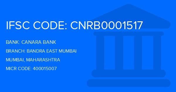 Canara Bank Bandra East Mumbai Branch IFSC Code