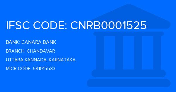 Canara Bank Chandavar Branch IFSC Code
