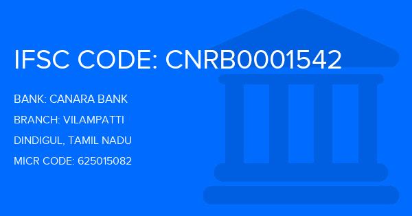 Canara Bank Vilampatti Branch IFSC Code