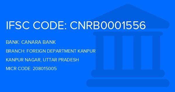 Canara Bank Foreign Department Kanpur Branch IFSC Code