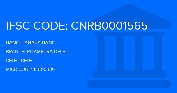 Canara Bank Pitampura Delhi Branch IFSC Code