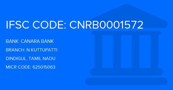 Canara Bank N Kuttupatti Branch IFSC Code