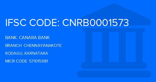 Canara Bank Chennayanakote Branch IFSC Code