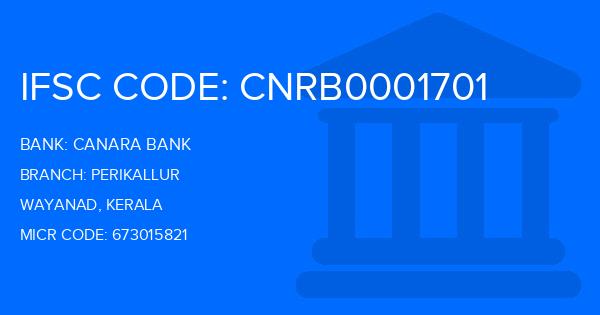 Canara Bank Perikallur Branch IFSC Code