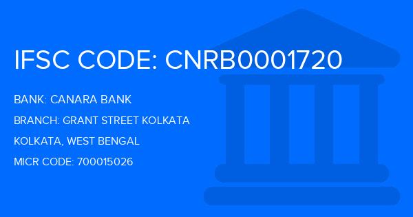 Canara Bank Grant Street Kolkata Branch IFSC Code