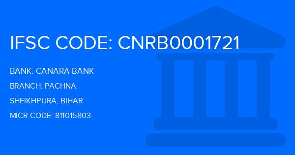 Canara Bank Pachna Branch IFSC Code