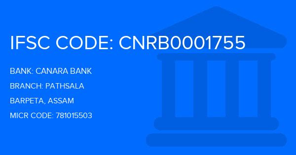 Canara Bank Pathsala Branch IFSC Code