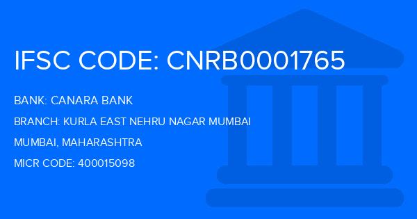 Canara Bank Kurla East Nehru Nagar Mumbai Branch IFSC Code