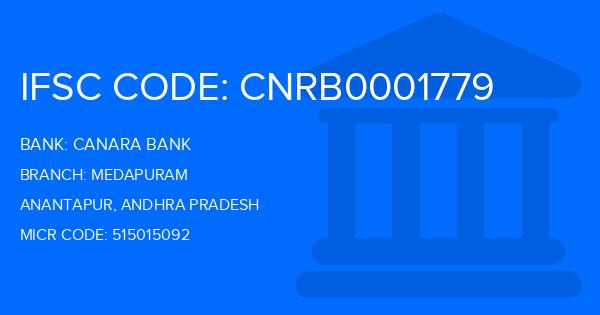 Canara Bank Medapuram Branch IFSC Code