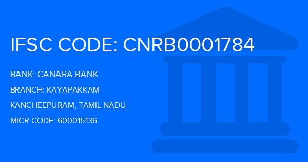 Canara Bank Kayapakkam Branch IFSC Code